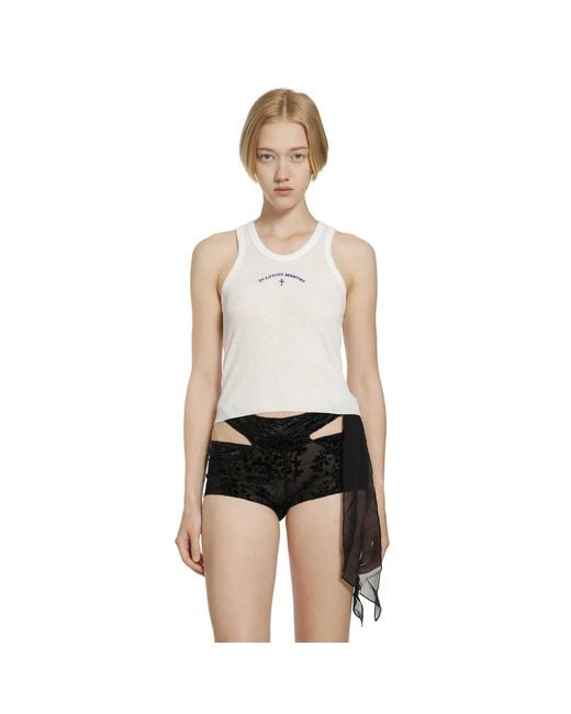 Daisy London Black Soft Washed Rib Tank