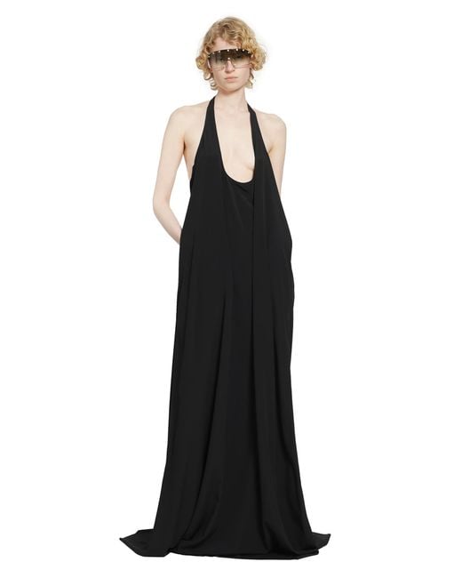 Rick Owens Black Temple Haltar Gown