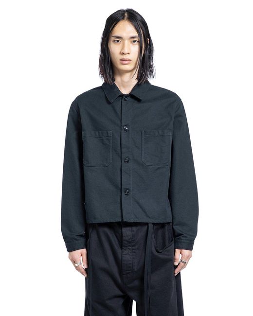 Ann Demeulemeester Blue Juel Boxy Overshirt for men