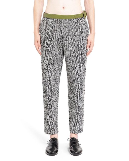 Prada Gray Wool Blend Pants for men