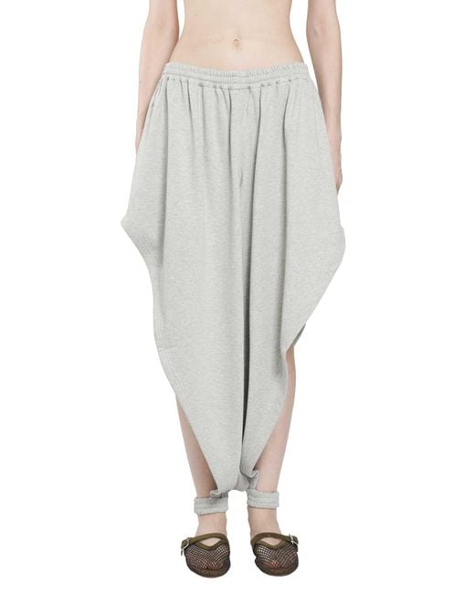 Alaïa Gray Fleece Jersey Pointed Pants