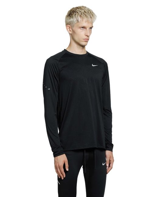 Nike Black Dri-Fit Adv Long Sleeve Running Top for men