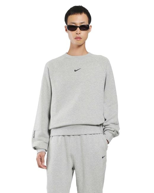 Nike Gray Nocta Fleece Sweatshirt for men