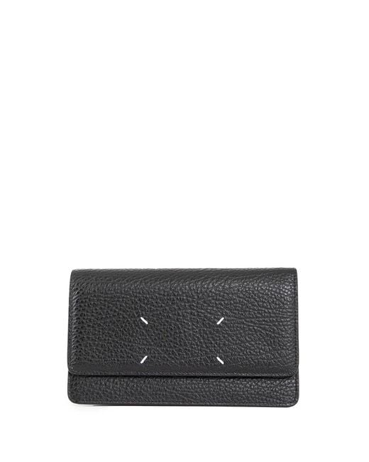 Maison Margiela Black Four Stitches Chain Wallet
