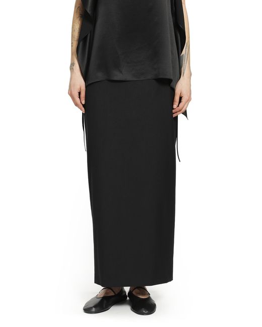 The Row Black Bartelle Wool Skirt
