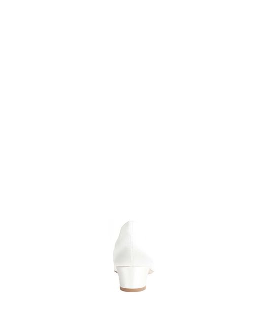 Manolo Blahnik White Hangisi Bar Pumps