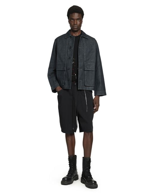 MASTERMIND WORLD Black Distressed Ss Tee for men