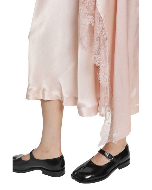Maison Margiela Pink Silk Slip Midi Dress