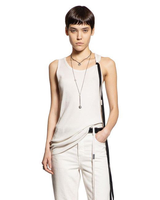 Ann Demeulemeester Seva Tank Top in White | Lyst