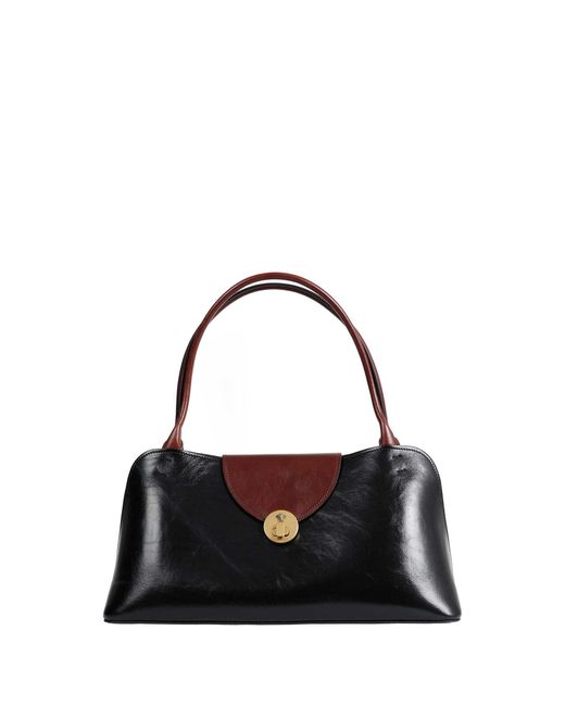 Versace Black Vivian Leather East/West Shoulder Bag