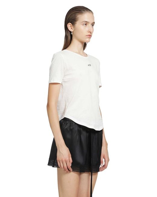 Ann Demeulemeester White Floor Micro T-Shirt