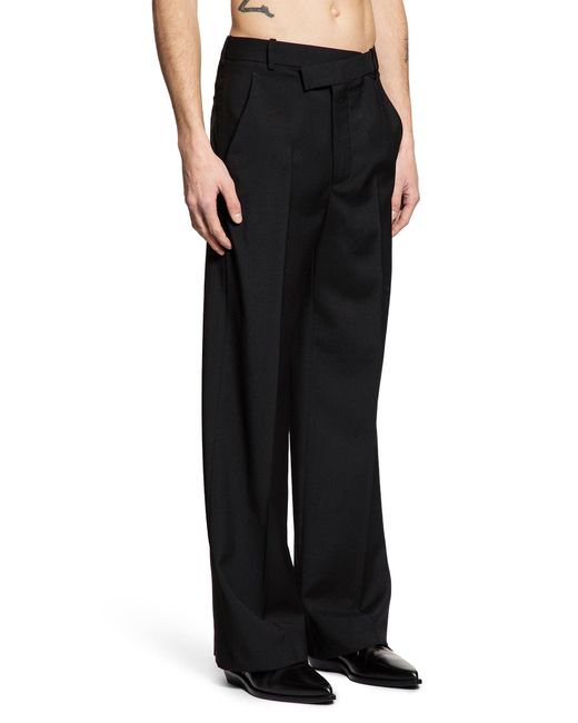 Ann Demeulemeester Black Cyrus Wool Trousers for men