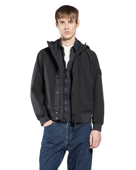 Stone Island Black 4100108 Light Soft Shell-R Jacket for men