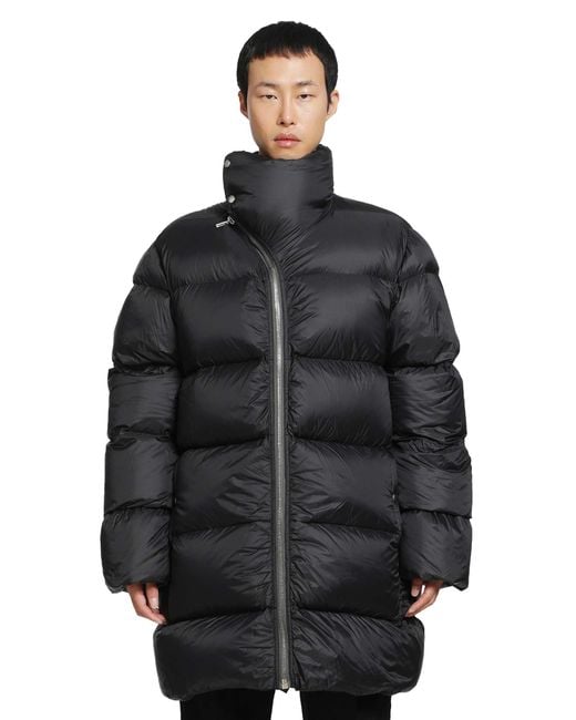 Rick Owens Black Tower Turtle Coat for men