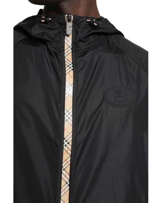 Burberry Black Clapton Windbreaker for men