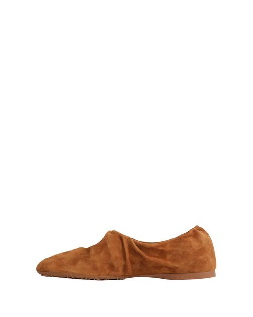 Loewe Brown Suede Ballerinas