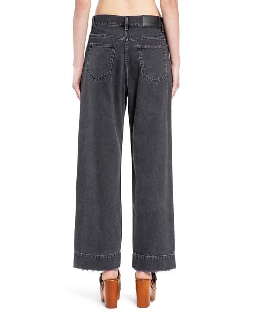 Chloé Blue High-Rise Cropped Jeans