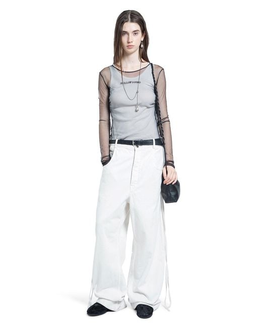 Ann Demeulemeester White Mara Wrinkled Cropped Tank Top