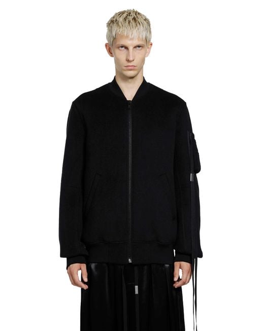 Ann Demeulemeester Black Dries Standard Bomber for men