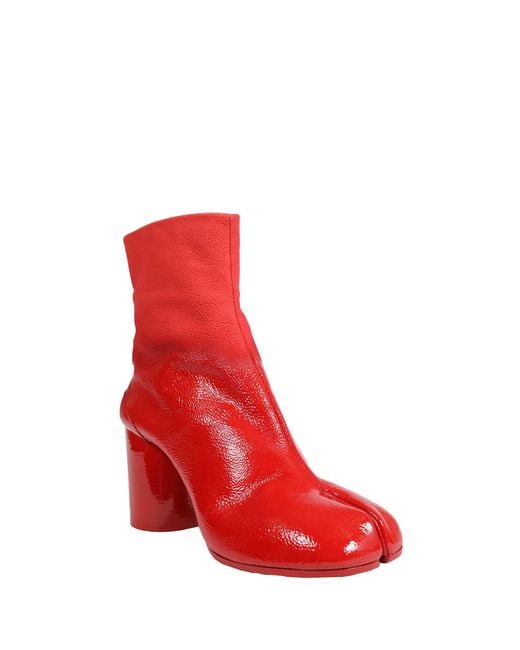 Maison Margiela Red Tabi Ankle Boots