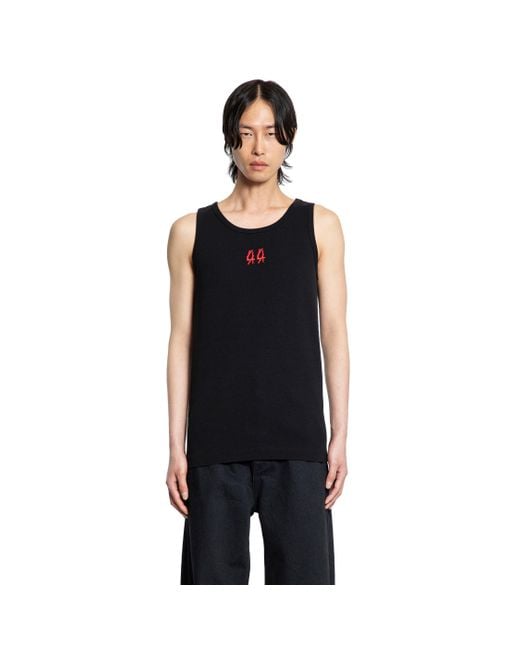 44 Label Group Black 44 Rib Tank Top for men