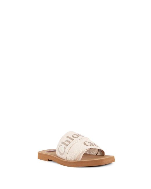 Chloé White Woody Sandals