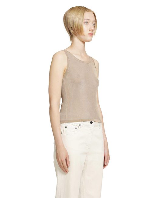 Saint Laurent Natural Viscose Tank Top