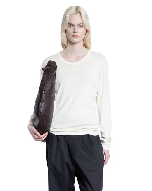 Lemaire White Rib Long Sleeve Top