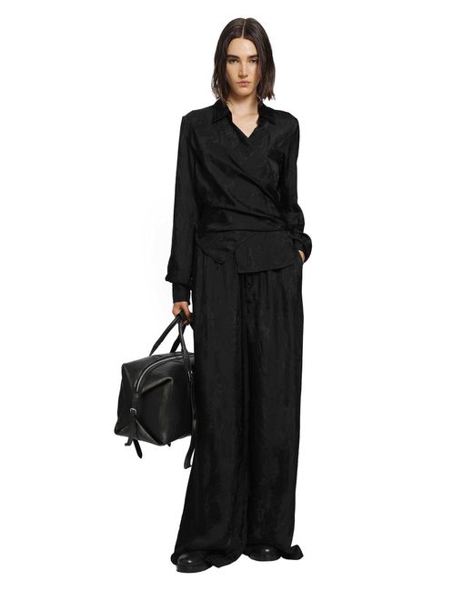 Ann Demeulemeester Black Alba Wrap Shirt