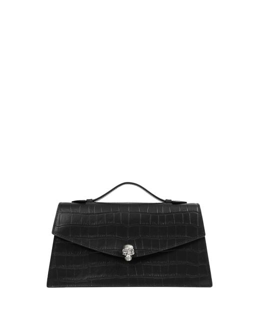 McQueen Black Skull Top Handle