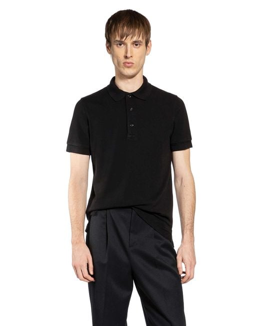 Tom Ford Black Cut And Sewn Shirt Sleeve Polo Shirt for men