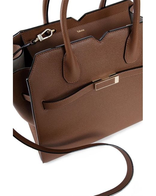 Valextra Brown Milano Medium Bag