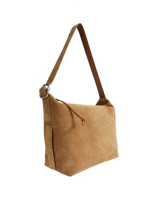 Loewe Brown Suede Large Loop Hobo Bag for men