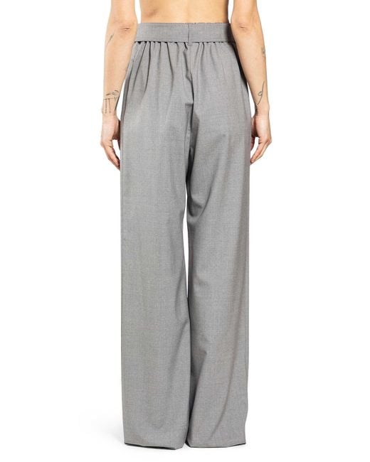 Max Mara Gray Stretch Wool Cloth Trousers