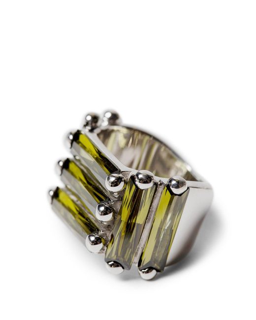 ALAN CROCETTI Green Crystallised Armour Ring