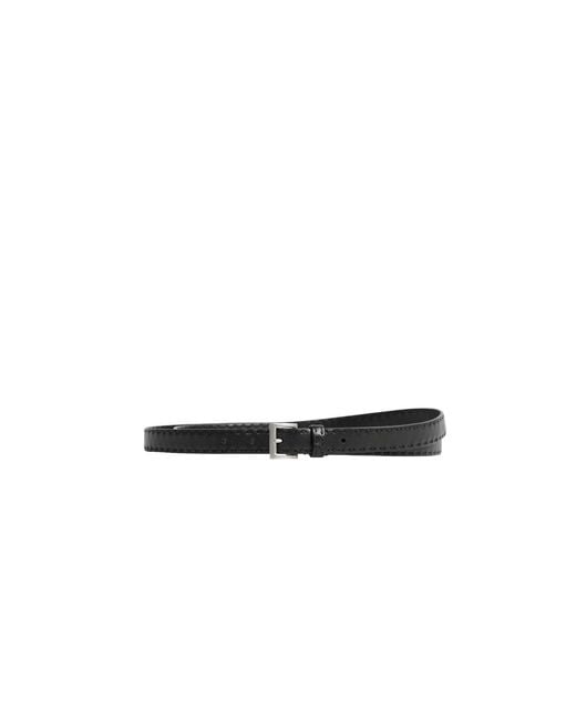 Prada Black Antiqued Leather Belt