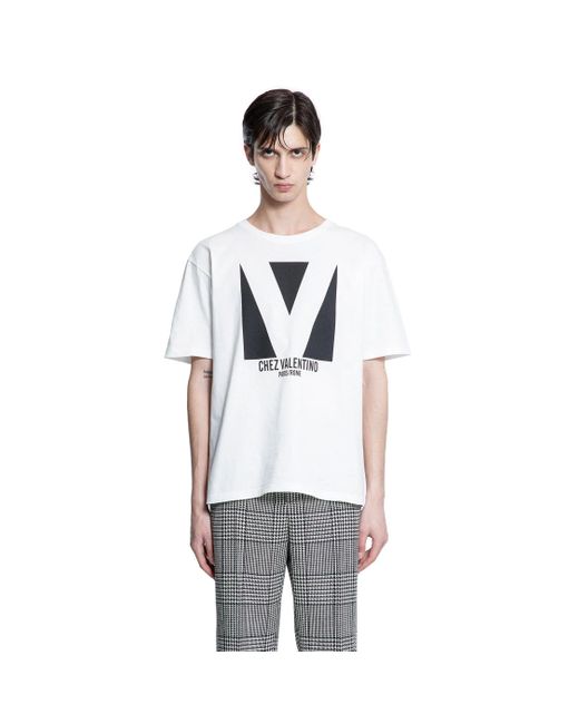 Valentino Gray Chez Cotton T-shirt for men