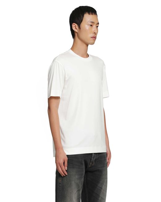 Emporio Armani White Stretch Silk Modal T-Shirt for men
