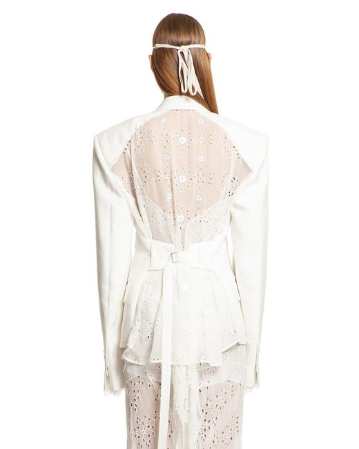 Ann Demeulemeester White Susa Comfort Tailored Blazer