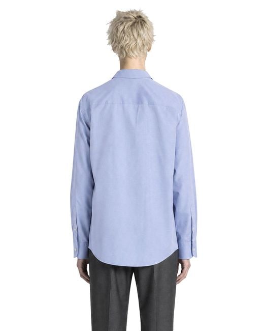 Valentino Blue Vgold Oxford Cotton Shirt for men