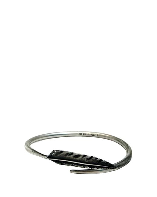 Ann Demeulemeester Metallic Dagvin Feather Bracelet
