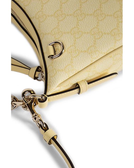 Gucci Natural Gg Emblem Small Shoulder Bag