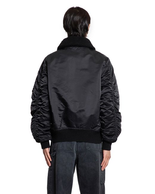 Giorgio Brato Black Nylon Shearling Jacket for men