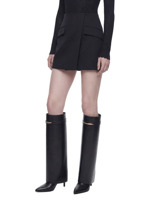 Givenchy Black Tailored Mini Skirt