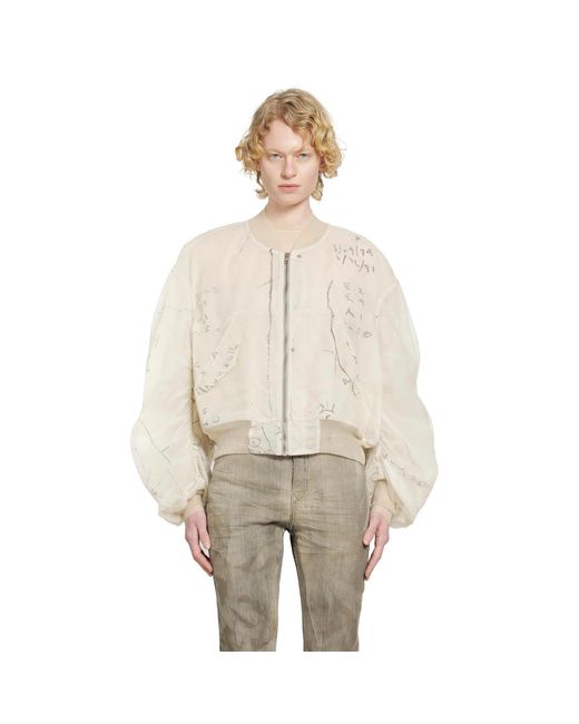 Rick Owens Natural Secchia Flight Bomber Jacket