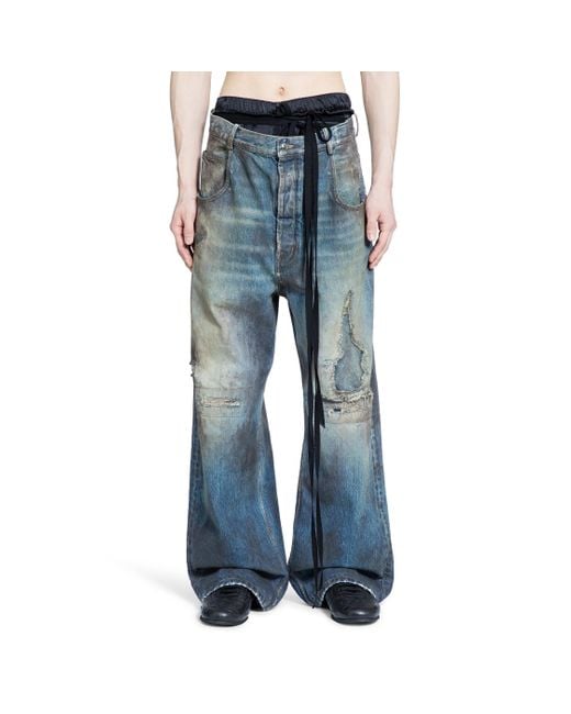 Ann Demeulemeester Blue Olan 5 Pocket High Comfort Jeans for men