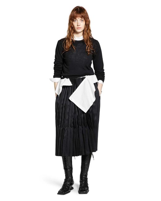 Cdg/cdg Black Cropped Wool Sweater