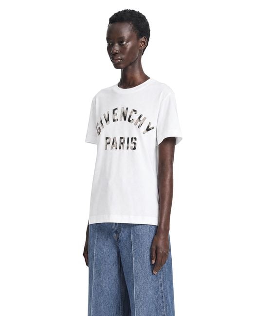 Givenchy White Embroidered Logo Cotton T-Shirt