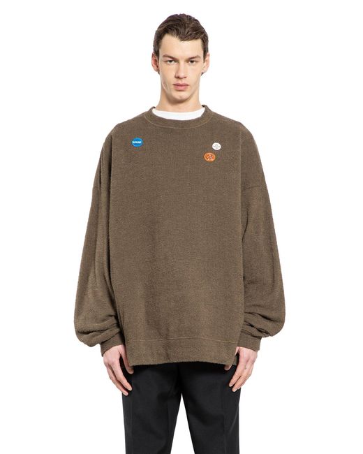 Undercover Brown Embellished Sweatshirt for men