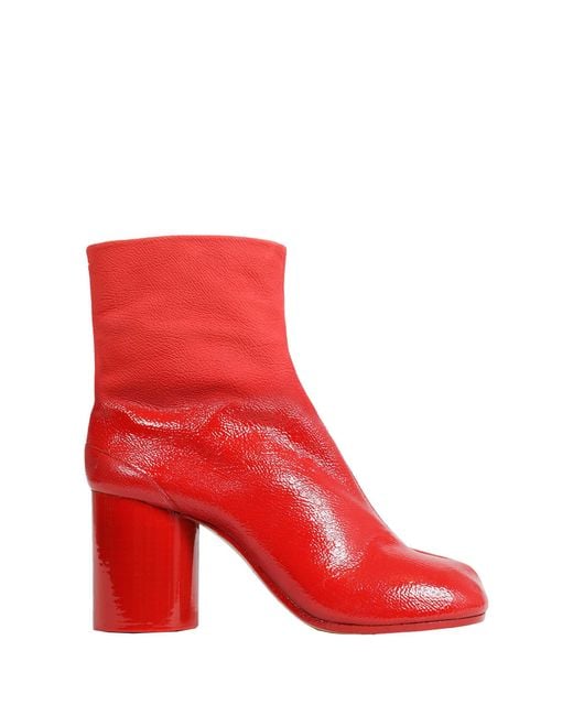 Maison Margiela Red Tabi Ankle Boots